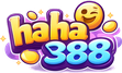 Logo haha388 berwarna kuning biru